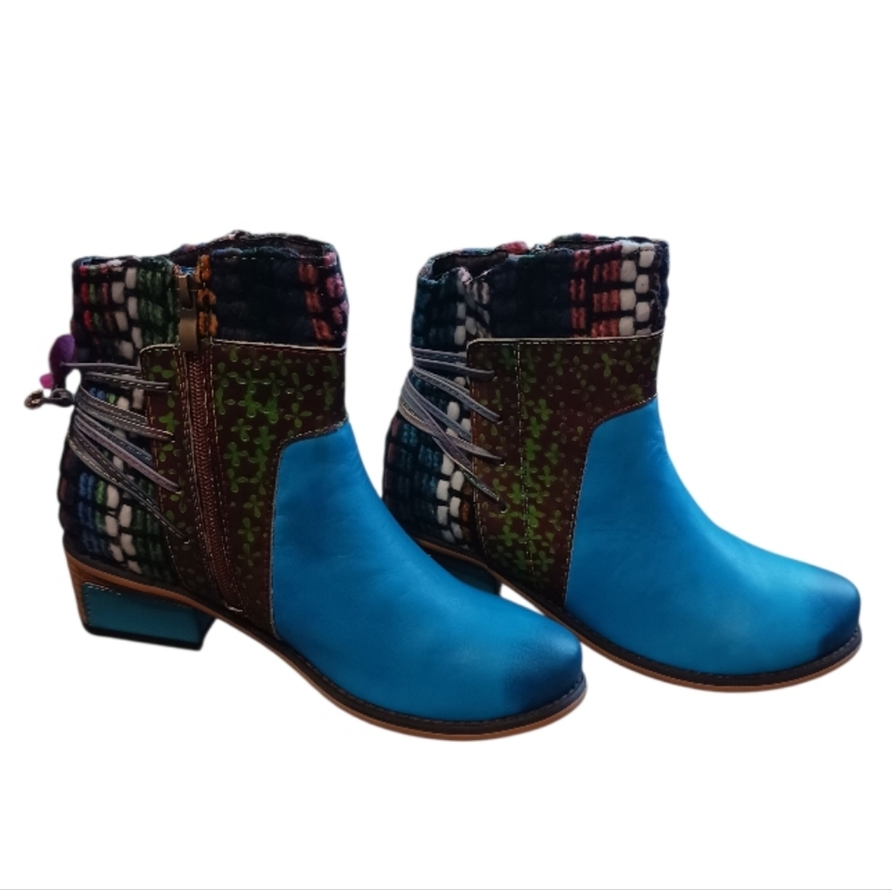Socofy Boho Retro Embellished Multi Boot - Picture 4 of 16